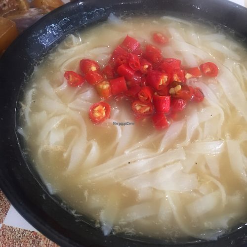 Rice noodles at Ka Ka Lok Fast Food Shop in New Territories