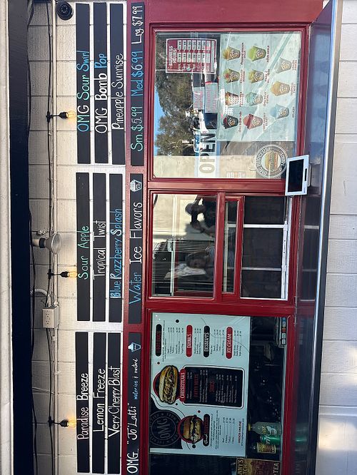 Menu and hours    at OMG Burgers and More in Long Beach