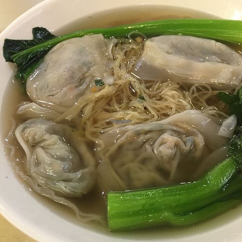 Wanton noodle soup at Delight Vegetarian in New Territories