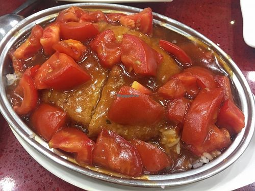 Pork Chop Rice in Tomato Sauce at Soo Good Luen Wo 好素聯和 in New Territories