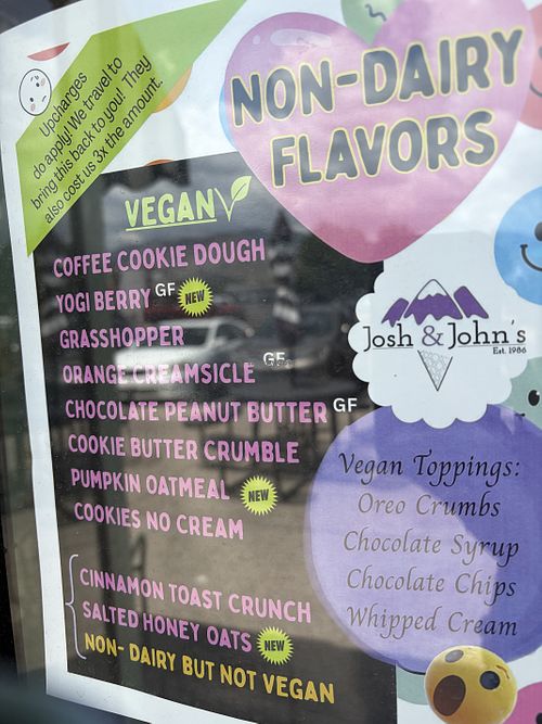Vegan options but always ask as new flavors come and go  at Mrs. Sprinkles Ice Cream Parlor in Albuquerque