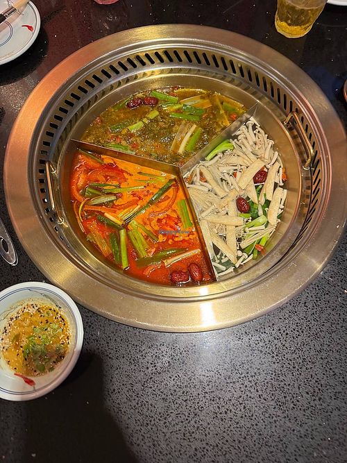 3 vegan broth  at BA Hot Pot Padova - 巴倒辣 重庆老火锅 店 in Padua