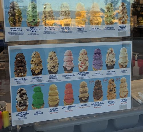 Sorbet and ice flavors are vegan as well as oatmilk at Handel's Homemade Ice Cream in Reno