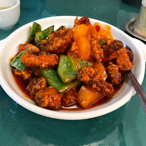 sweet and sour spare ribs at Miu Fat Chai - Tuen Mun in New Territories