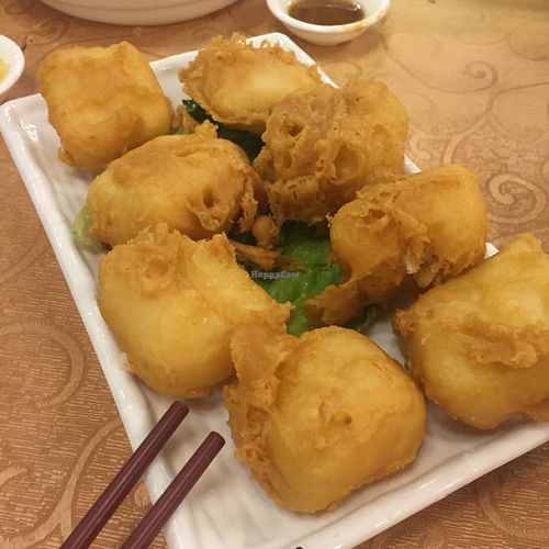 Deep fried cream custard at Mighty Vegetarian 大力齋廚 - Tuen Mun in New Territories