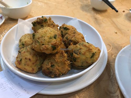 Deep fried tofu balls at Mighty Vegetarian 大力齋廚 - Tuen Mun in New Territories
