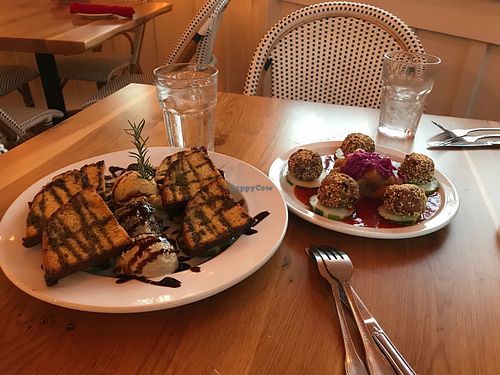 Tapenade and taro fritters at Postcards in Hanalei