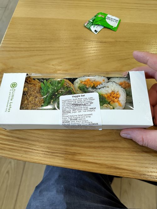 Veggie set sushi box at Little Lotus Manchester in Manchester