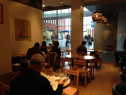 A view of the dining area at EXKi in Bruges
