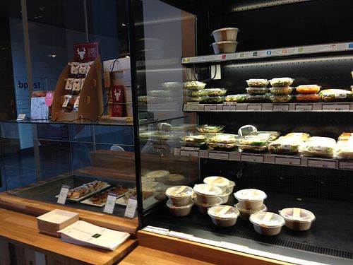 A selection of cold meals such as salads at EXKi in Bruges