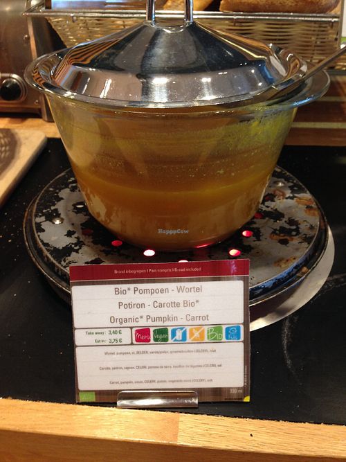 One of many vegan soups at EXKi in Bruges