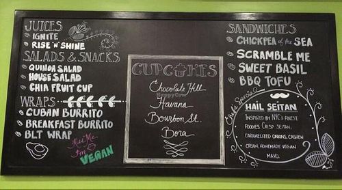 menu! but it changes and new items as well, cute kiss me I'm vegan slogan!  at Green Bar in Muntinlupa