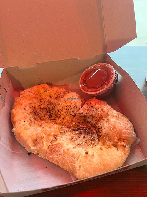 Vegan cheese stix at D.P. Dough  in Akron