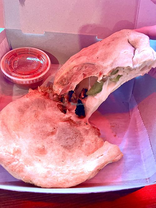 Vegan calzone at D.P. Dough  in Akron