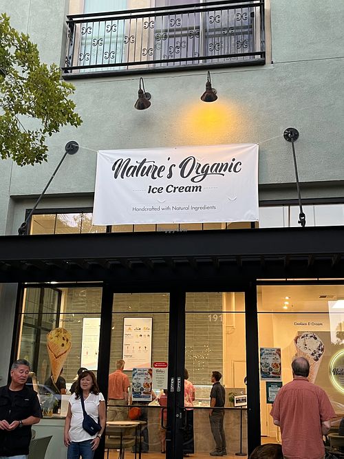 Store front at Nature's Organic Ice Cream - Campbell  in Campbell