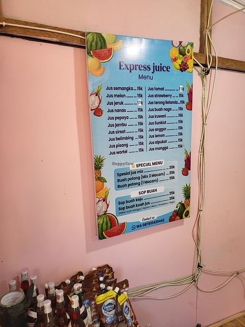 Menu at Express juice in 