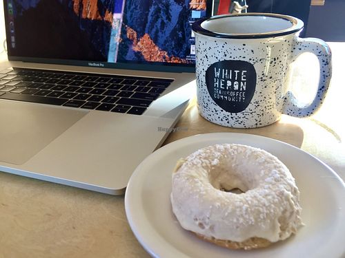 Vegan donuts!  at White Heron Tea and Coffee in Portsmouth