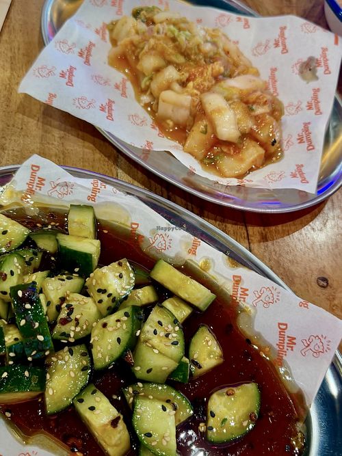 Kimchi and cucumber saladd  at Mr Dumpling in Mallorca