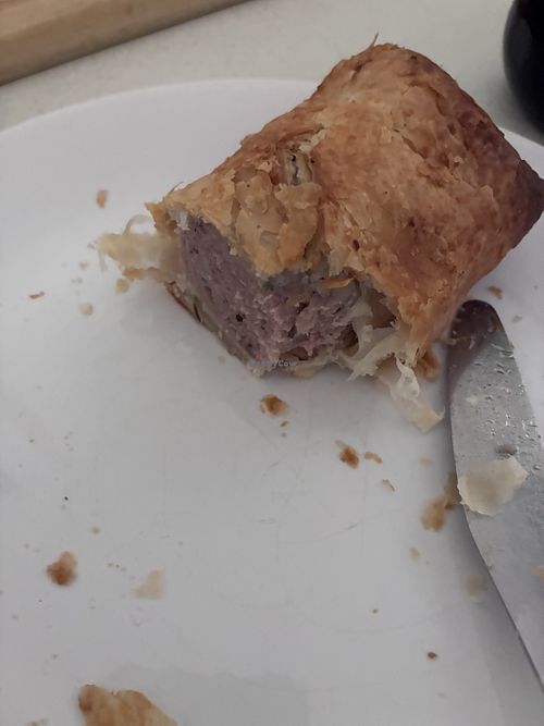 Sausage roll! (Halved to share!)  at The Craft Bakery in Cromer