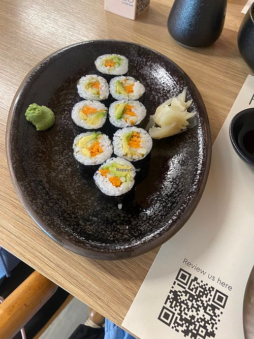 Vegetable maki at Hanzo Sushi Bar in Crete