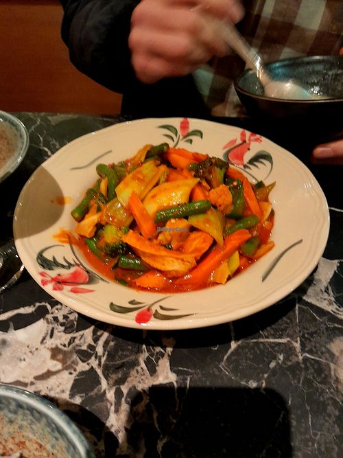 Thai chili stir fry at Yor Yak Thai Eatery in Wellington