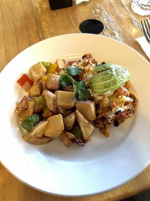 1/2 order of migas. They split the order for us!  at The Wayward Vegan in Seattle