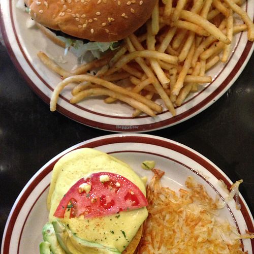 Big Mac and ex/benedict at The Wayward Vegan in Seattle