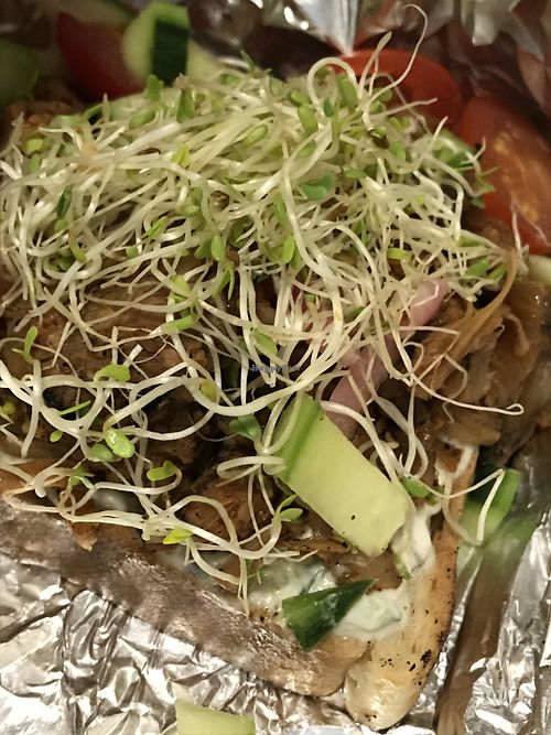 Jackfruit gluten free open face sandwich at MJ's Cafe in Baton Rouge