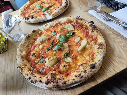 Two of the vegan pizzas at Lilla Neapolitan in Turku