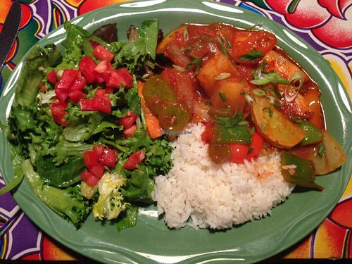 vegan vegetales criollo at Victor's 1959 Cafe in Minneapolis