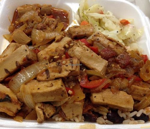 Vegan Jerk Chicken (carry out) at Caribbean Queen in Tempe