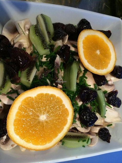 Beautiful mushroom salad at La Verriere in Paris