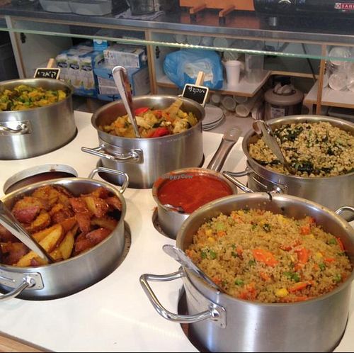 Hot bar at Village Green in Tel Aviv