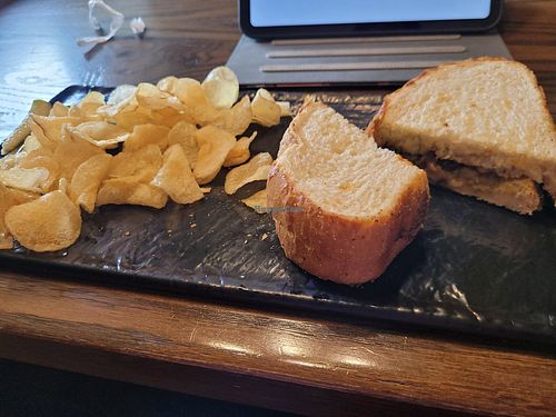 Mushroom, roasted cauliflower, and vegan cheese sandwich at The Green Dragon Inn in Akron