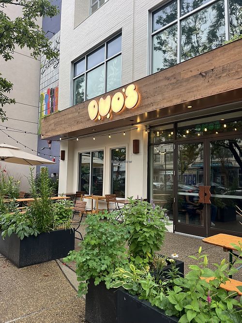 The view from the outside of the building  at Duo's in Pittsburgh
