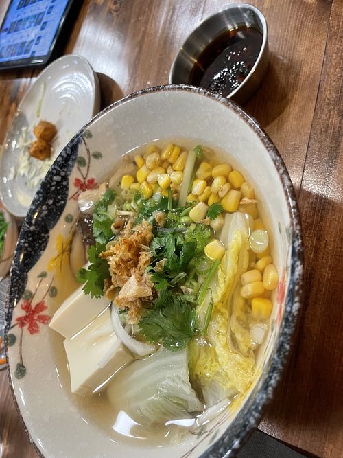 Noodle soup and chili oil   at KinD - Asian Noodle House in Seattle