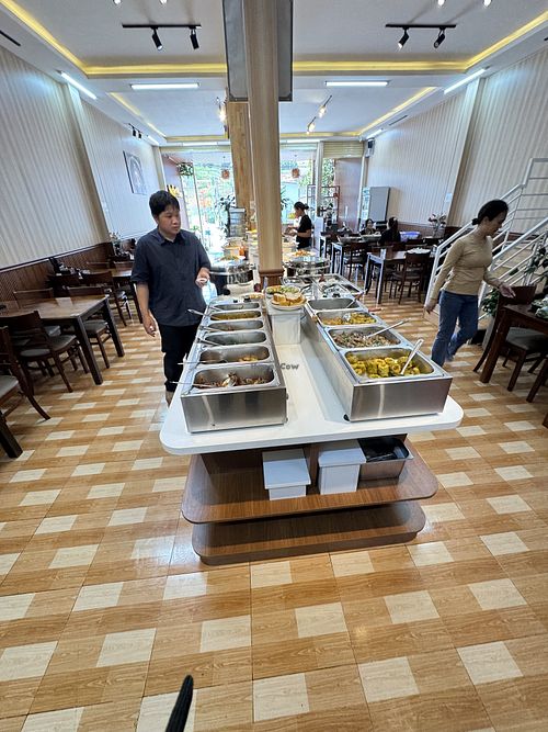 vegan food buffet  at Nhà Hàng Chay Nhà Tấm - Vegan Restaurants in Lam Dong