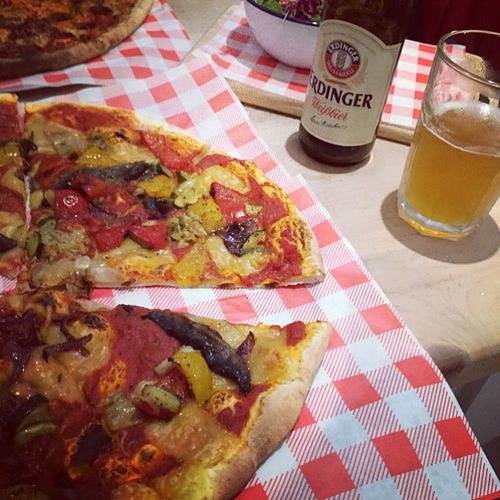 tyrannosaurus veg with vegan cheese at Oscar and Rosies in Nottingham