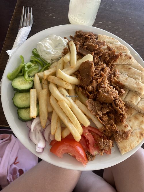 vegan gyros plate  at Fotaras in Symi