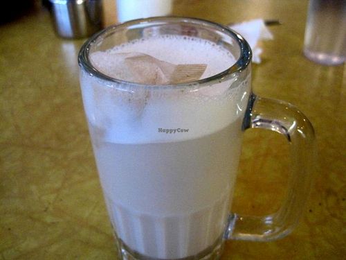 Chai with soy milk at Le Cagibi in Montreal