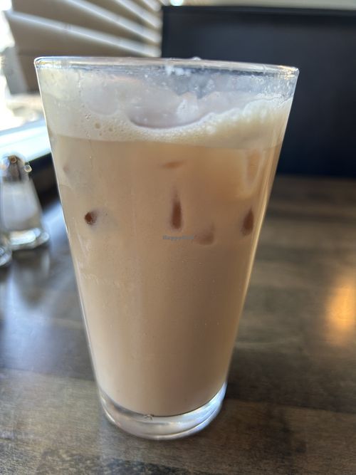 Iced chai latte with oat milk - good!   at Mimosa House in Folsom