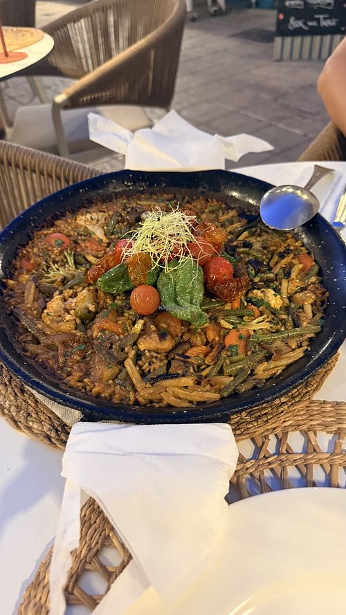 Paella Vegano  at ZARZALES Restaurant in Mallorca