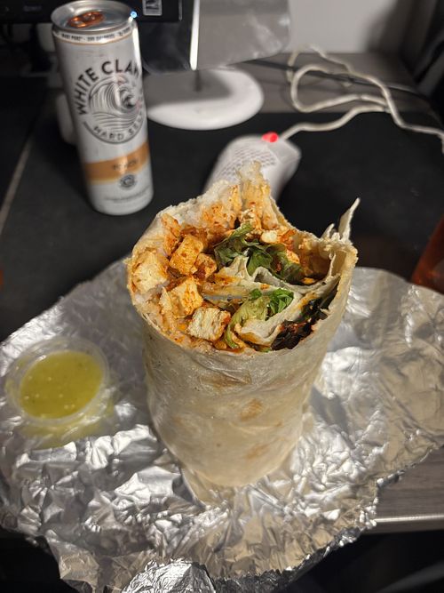 Tofu + swap in white rice + modify sauces  at Seoul Taco in Chicago