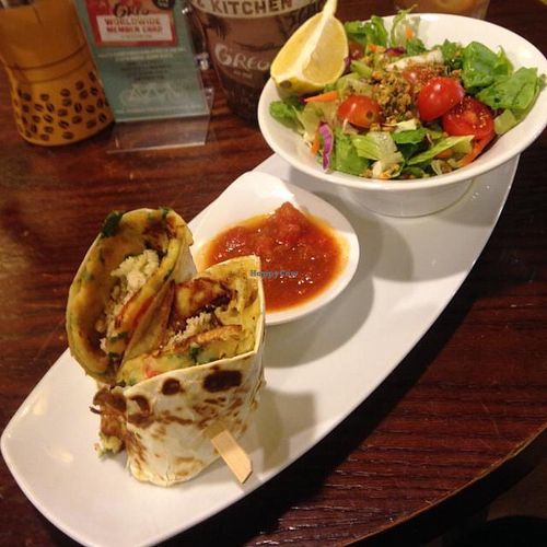 Spanish Roll with Salad at Greg Cafe - Dizengoff Center in Tel Aviv