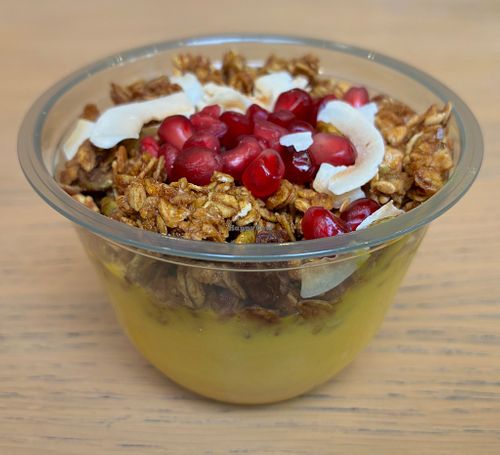 Mango and banana sunshine bowl at Pret A Manger - Stafford M6 Southbound Services in Stone