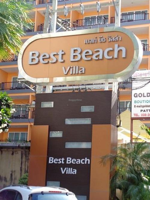 Best Beach Villa sign at Best Beach Villa in Pattaya