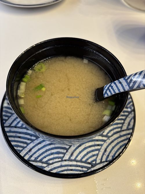 Miso soupp  at Haru Wok & Roll in Washington