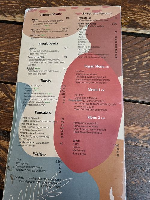 Menu at Break Brunch Lisbon in Lisbon