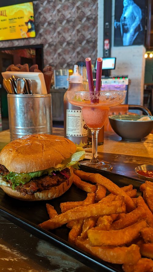 Vegan mayhem burger at Amarillo Kouvola in Kouvola