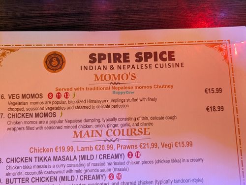  at Spire Spice - Indian & Nepalese Cuisine in Dublin